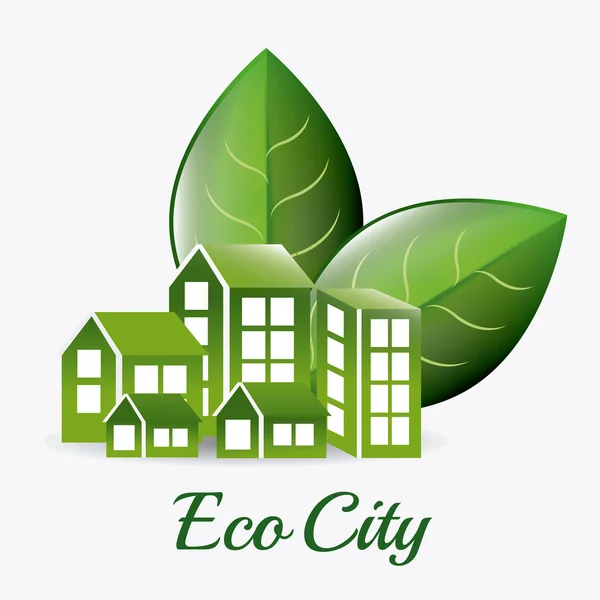 ECOCITY ontwerp. — Stockvector