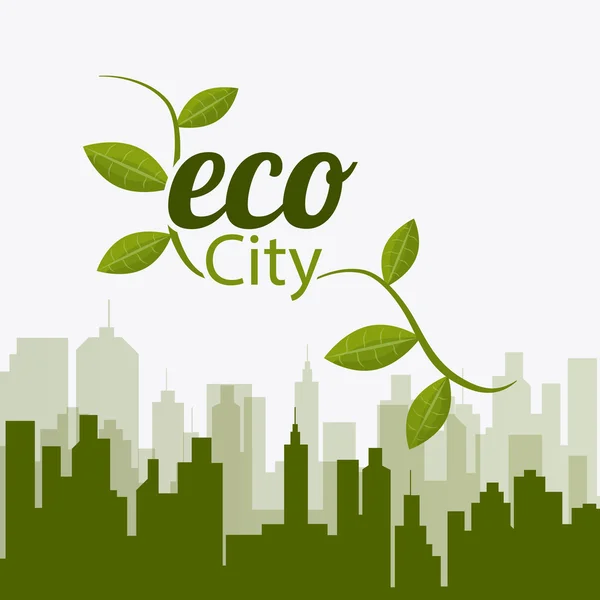 ECOCITY ontwerp. — Stockvector