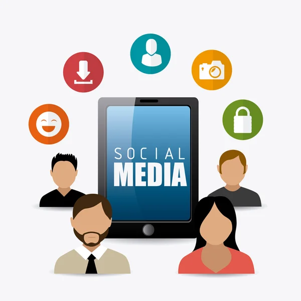 Σχέδιο κοινωνικών μέσων μαζικής ενημέρωσης. — Διανυσματικό Αρχείο