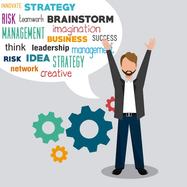 Návrh strategie podnikání. — Stockový vektor
