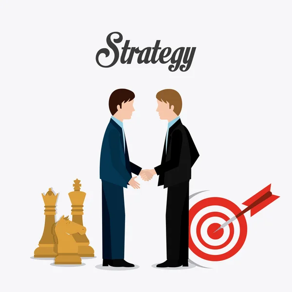 Diseño de estrategia empresarial . — Vector de stock