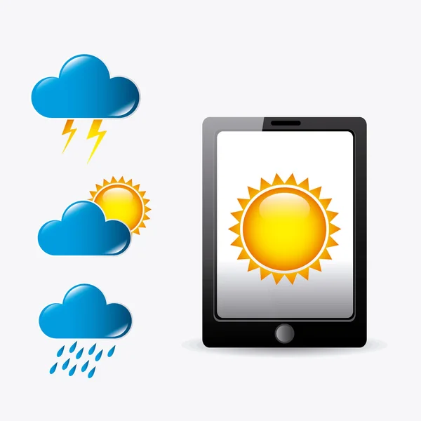 Météo application mobile . — Image vectorielle
