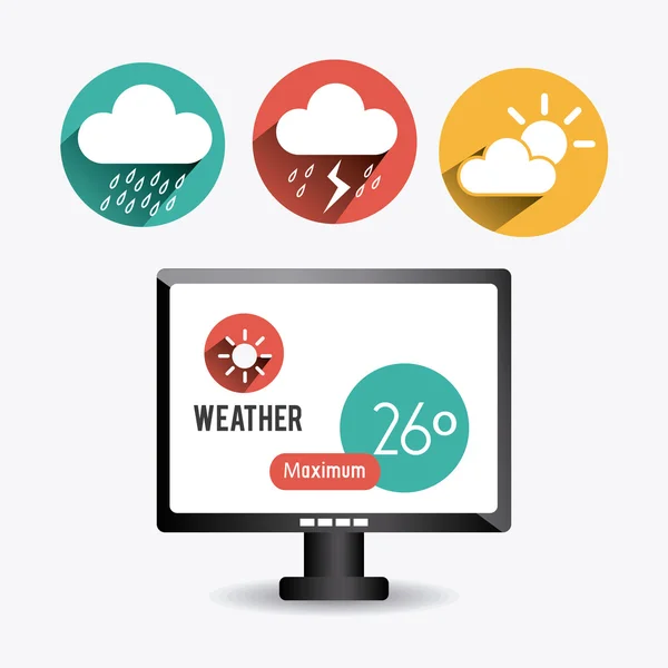 Weather mobile app. — Stock Vector