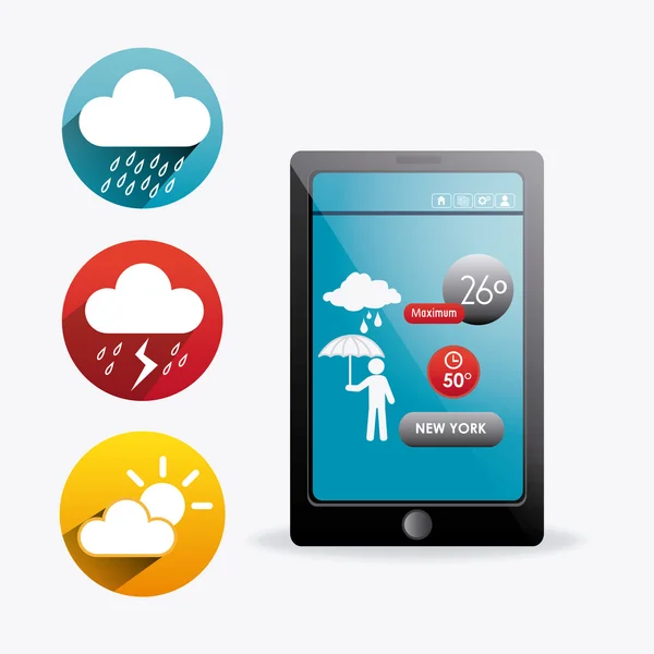 Wetter-App. — Stockvektor