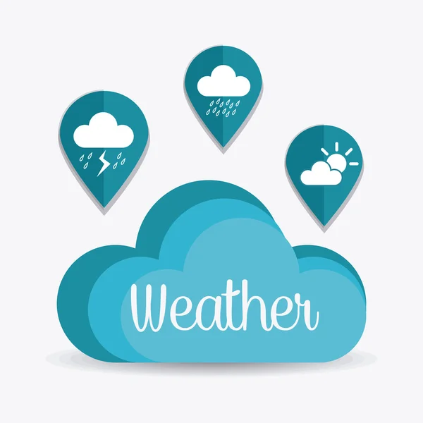 Weather mobile app. — Stock Vector