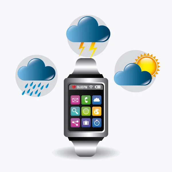 Weather mobile app. — Stock Vector