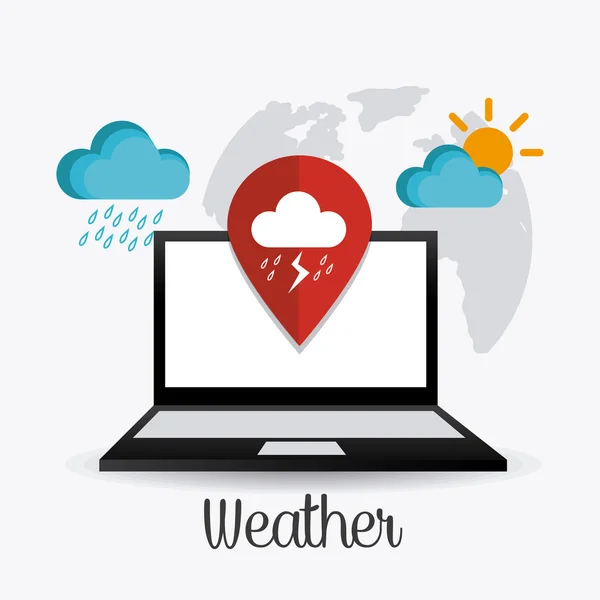 Wetter mobile App-Design. — Stockvektor