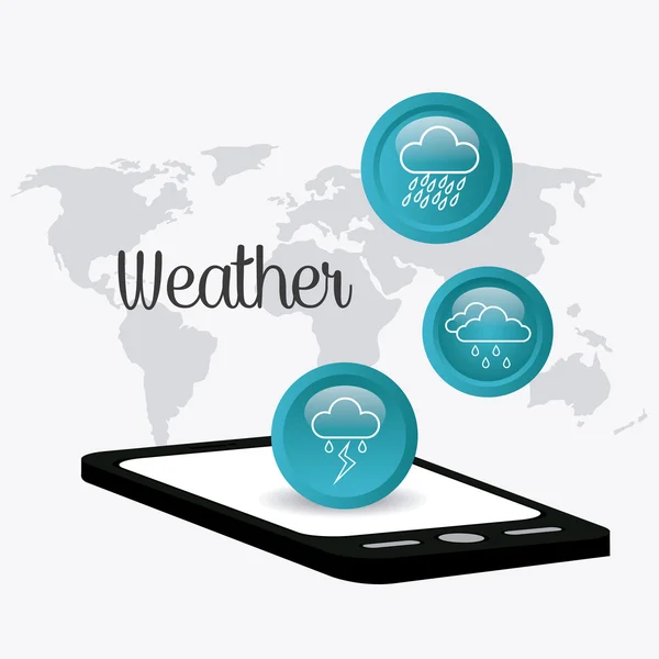 Wetter mobile App-Design. — Stockvektor