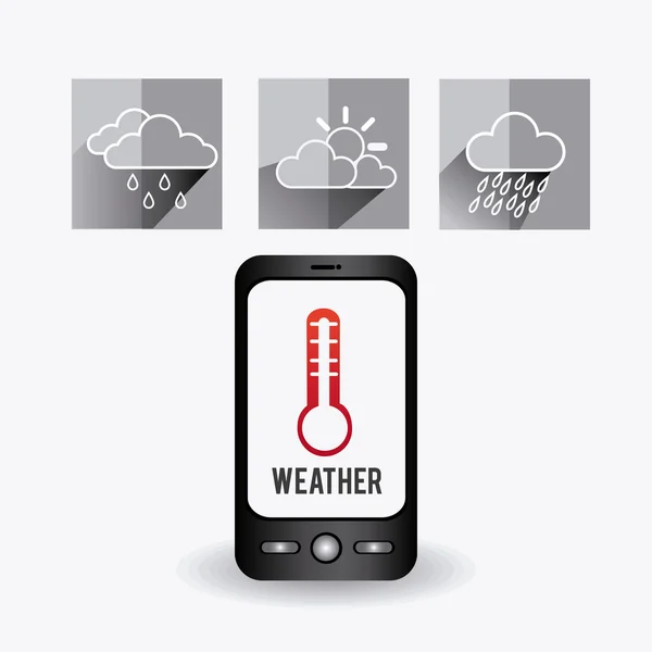 Météo conception d'applications mobiles . — Image vectorielle