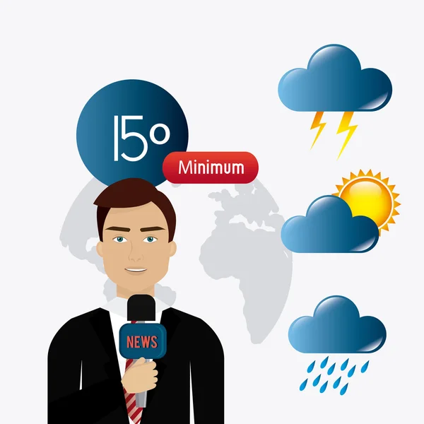 हवामान मोबाइल अॅप डिझाइन . — स्टॉक व्हेक्टर