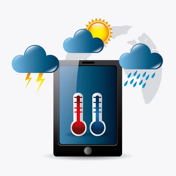 Météo conception d'applications mobiles . — Image vectorielle