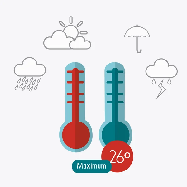 Wetter mobile App-Design. — Stockvektor