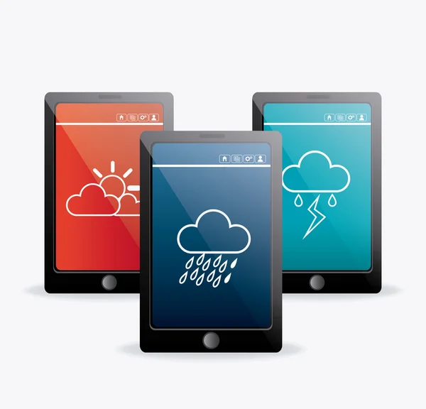 Weather mobile app design. — Stock Vector