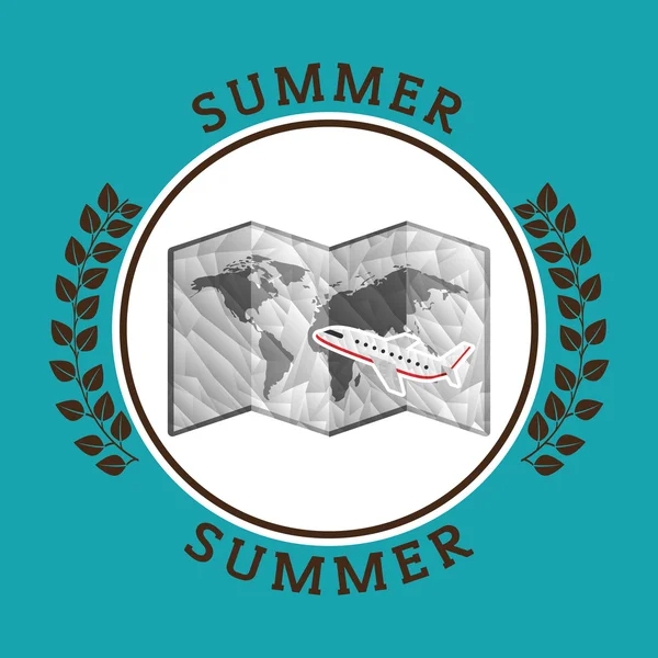Sommerferien-Ikone — Stockvektor