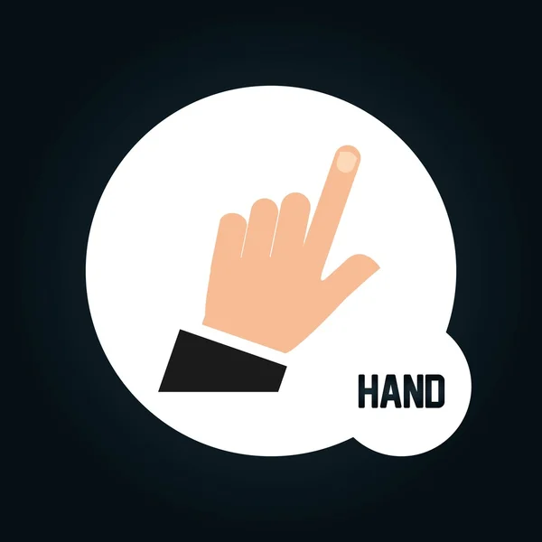 Hand pictogram ontwerp — Stockvector