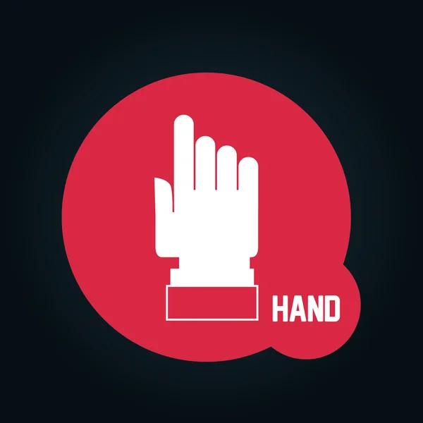 Hand pictogram ontwerp — Stockvector