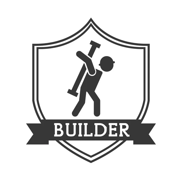 Builder ikon design — Stock vektor