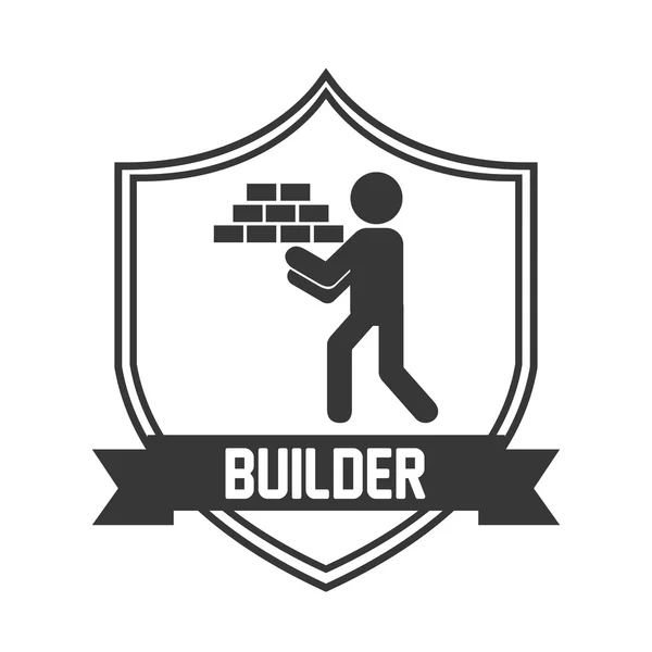 Builder icon design — Stock Vector