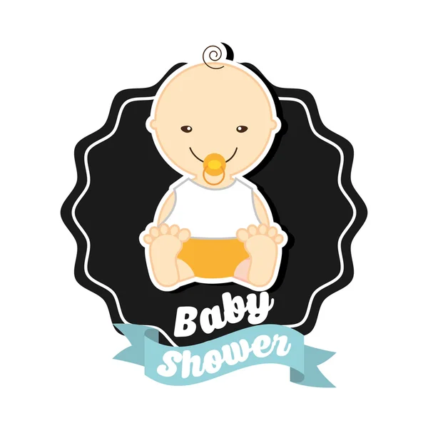 Conception de douche bébé — Image vectorielle