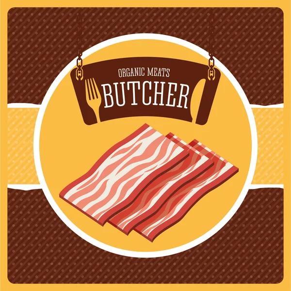 Butcher product design — Stock Vector
