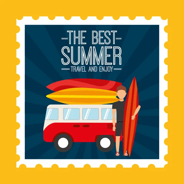 Vacaciones de verano diseño — Vector de stock