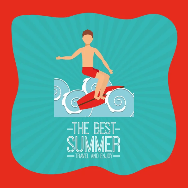 Vacances d'été design — Image vectorielle
