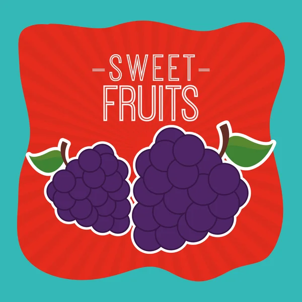 Diseño de frutas dulces — Vector de stock