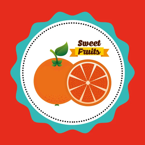 Diseño de frutas dulces — Archivo Imágenes Vectoriales