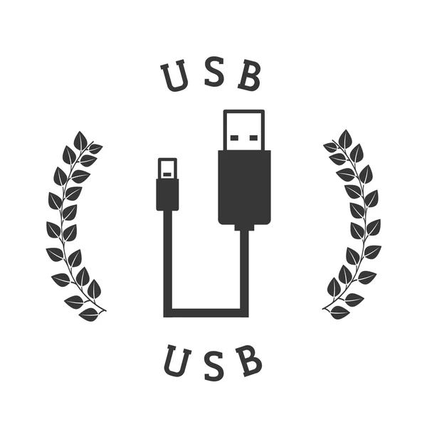 USB ikona designu — Wektor stockowy