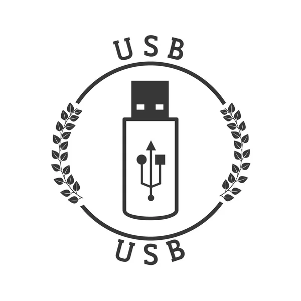 Design icona usb Illustrazione Stock