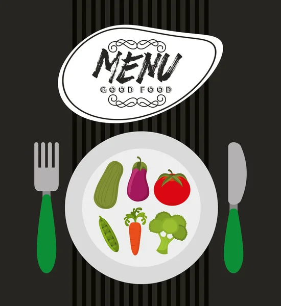 Menú vegetariano — Vector de stock