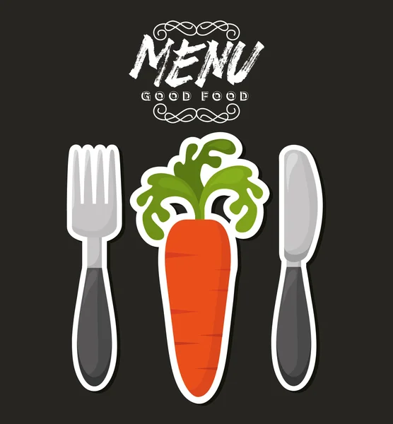 Menu vegetariano — Vetor de Stock