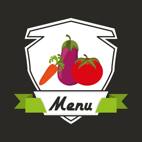 Menu vegetariano — Vetor de Stock