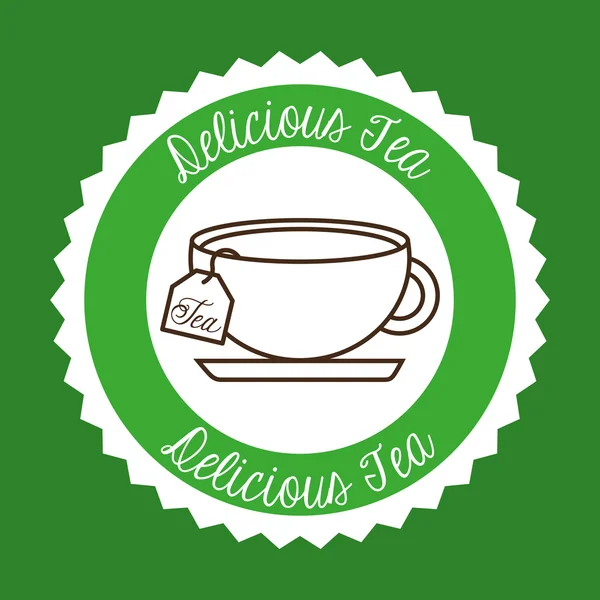 Delicious tea — Stock Vector