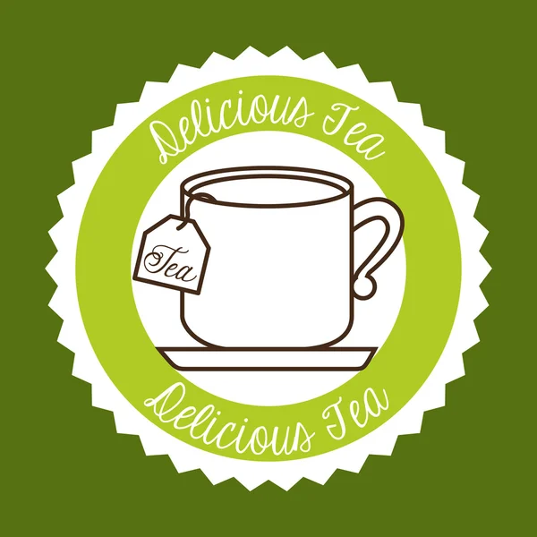 Вкусный чай — стоковый вектор