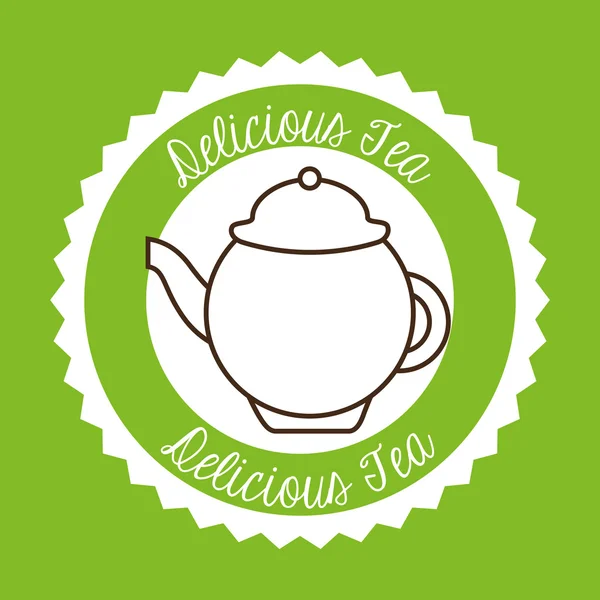 Вкусный чай — стоковый вектор