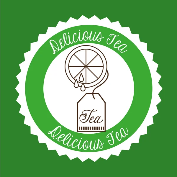 Delicious tea — Stock Vector