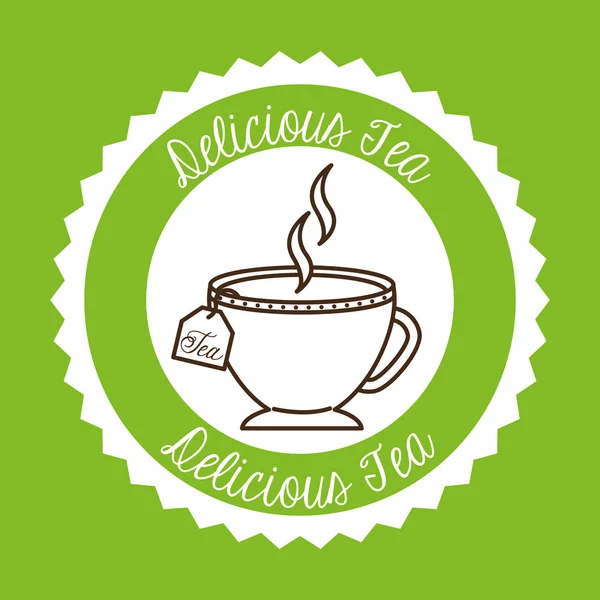 Delicioso té — Vector de stock