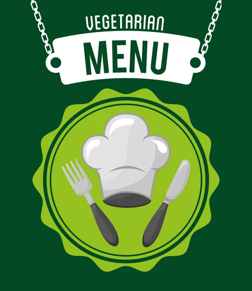 Menú vegetariano — Vector de stock