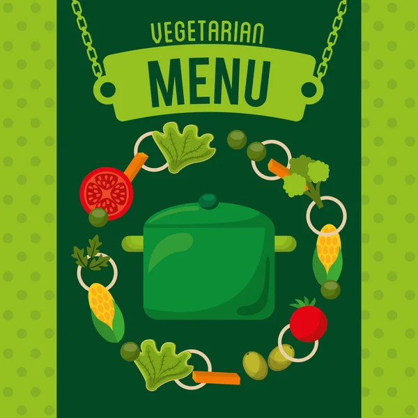 Vegetáriánus menü — Stock Vector