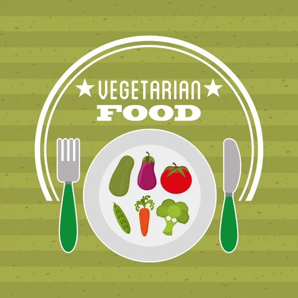 Vegetarisch menu — Stockvector