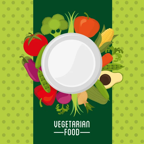 Menú vegetariano — Vector de stock