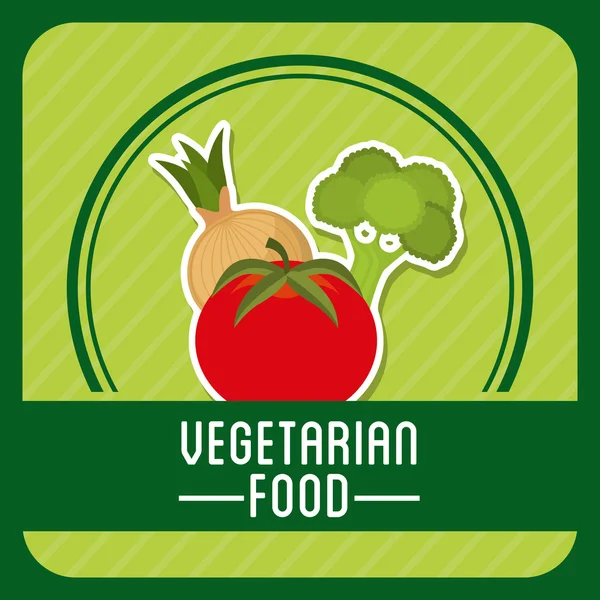 Menu vegetariano — Vetor de Stock