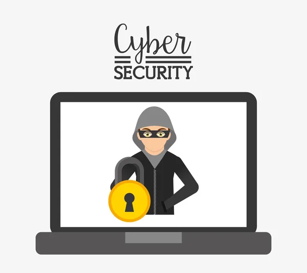 Cyber security — Wektor stockowy