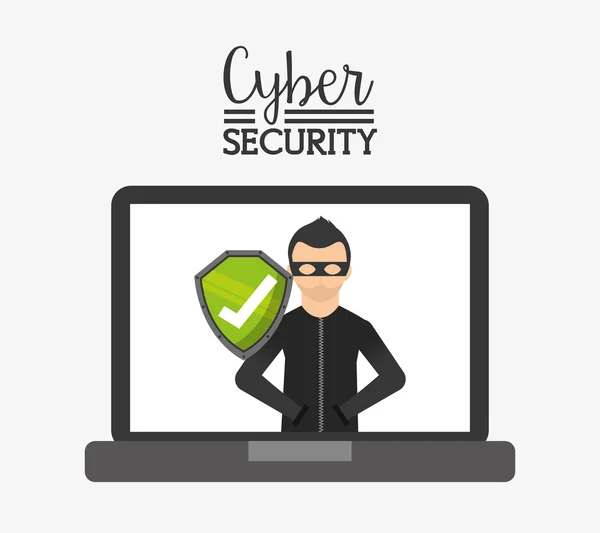 Cybersécurité — Image vectorielle