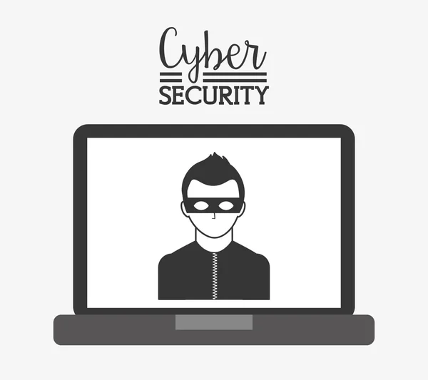 Cybersécurité — Image vectorielle