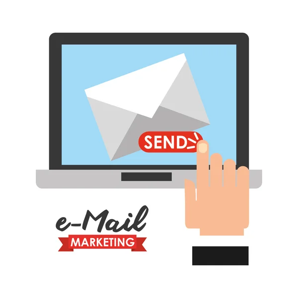 Marketing de email — Vetor de Stock