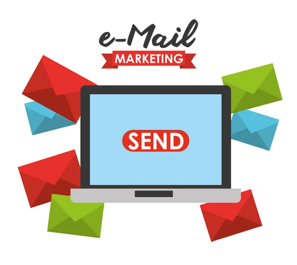 L'email marketing — Vettoriale Stock