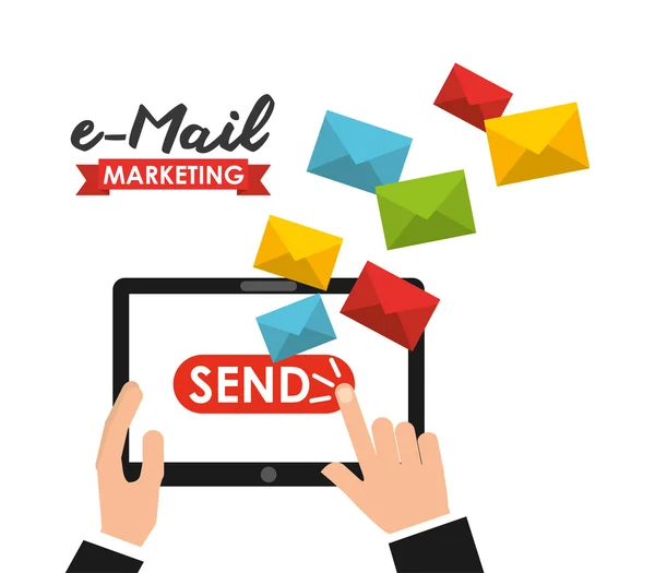 Marketing por correo electrónico — Vector de stock