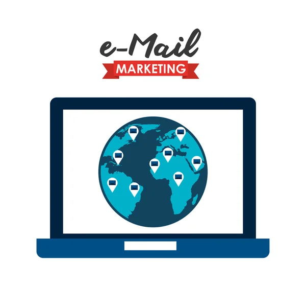 L'email marketing — Vettoriale Stock